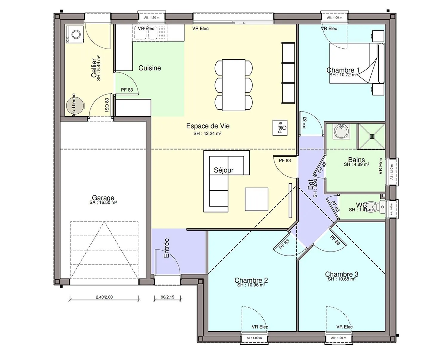 Maison neuve 91 m² à Clisson (44190)
