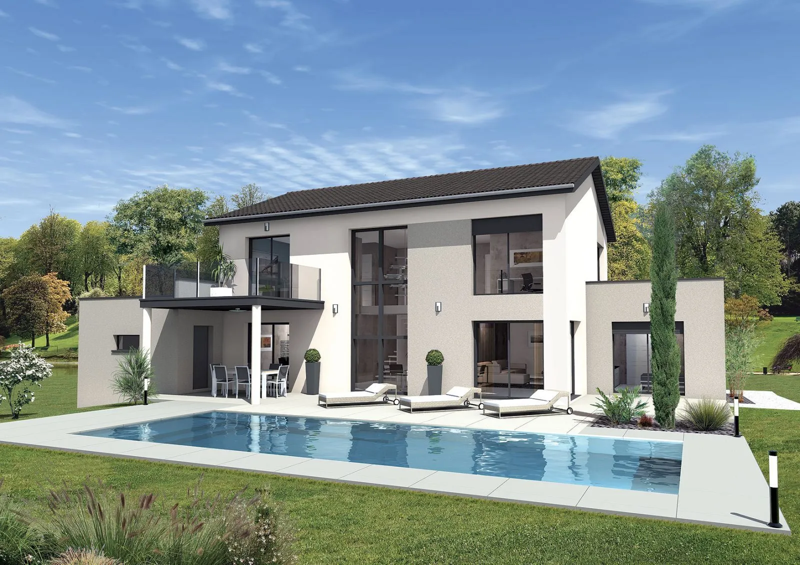 Maison neuve 120 m² à Villeneuve (01480)