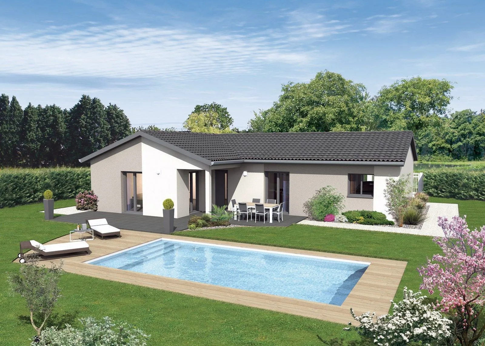 Maison neuve 105 m² à Garnerans (01140)