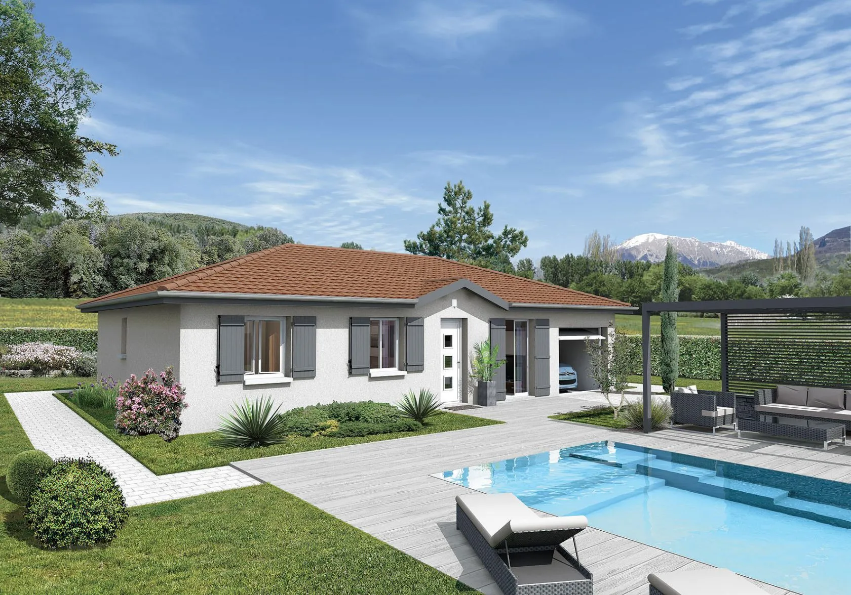 Maison neuve 100 m² à Chatillon-la-Palud (01320)
