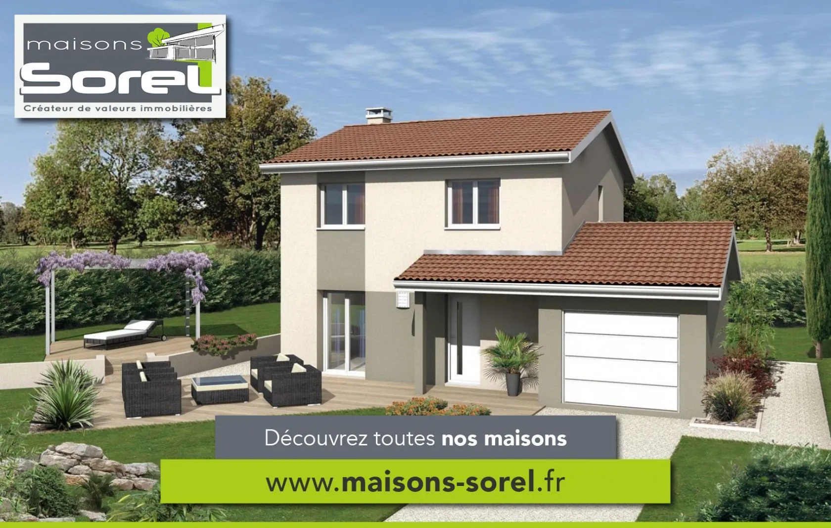 Maison neuve 110 m² à Dommartin (01380)