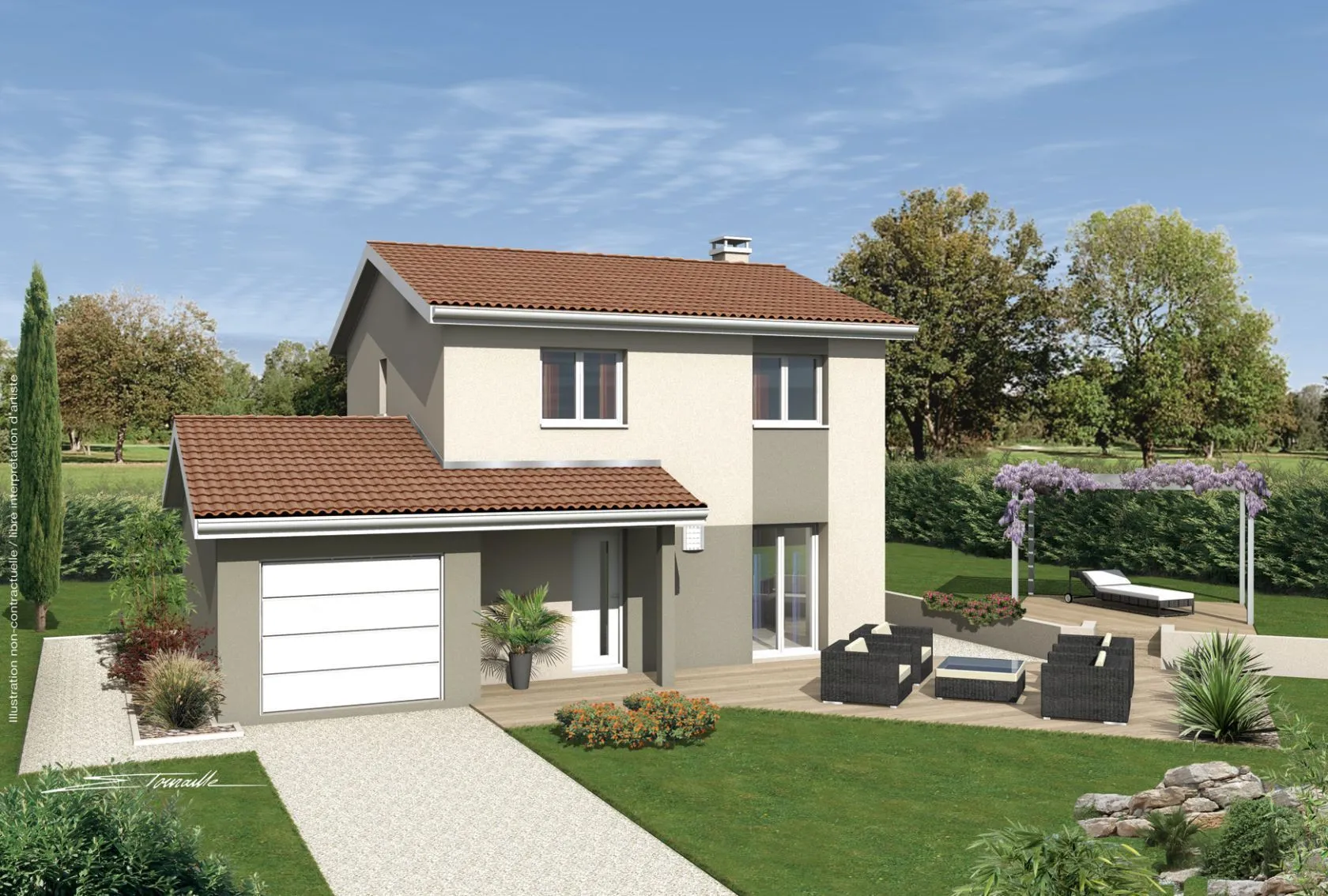 Etage + Garage — modèle de maison