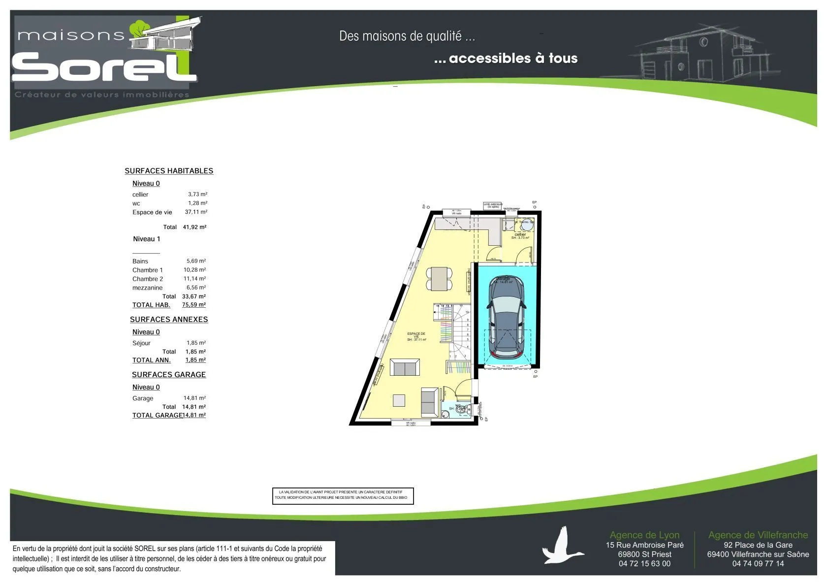 Maison neuve 76 m² à Septème (38780)