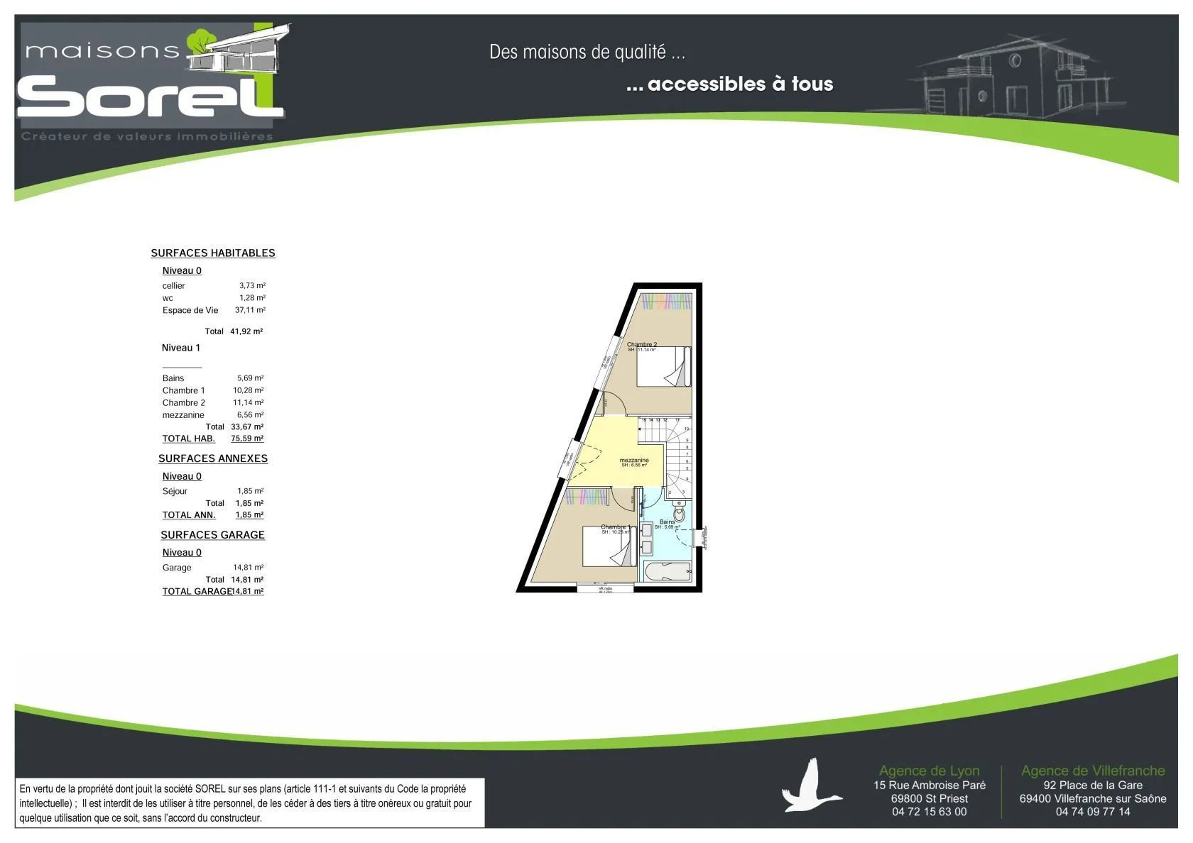 Maison neuve 76 m² à Septème (38780)