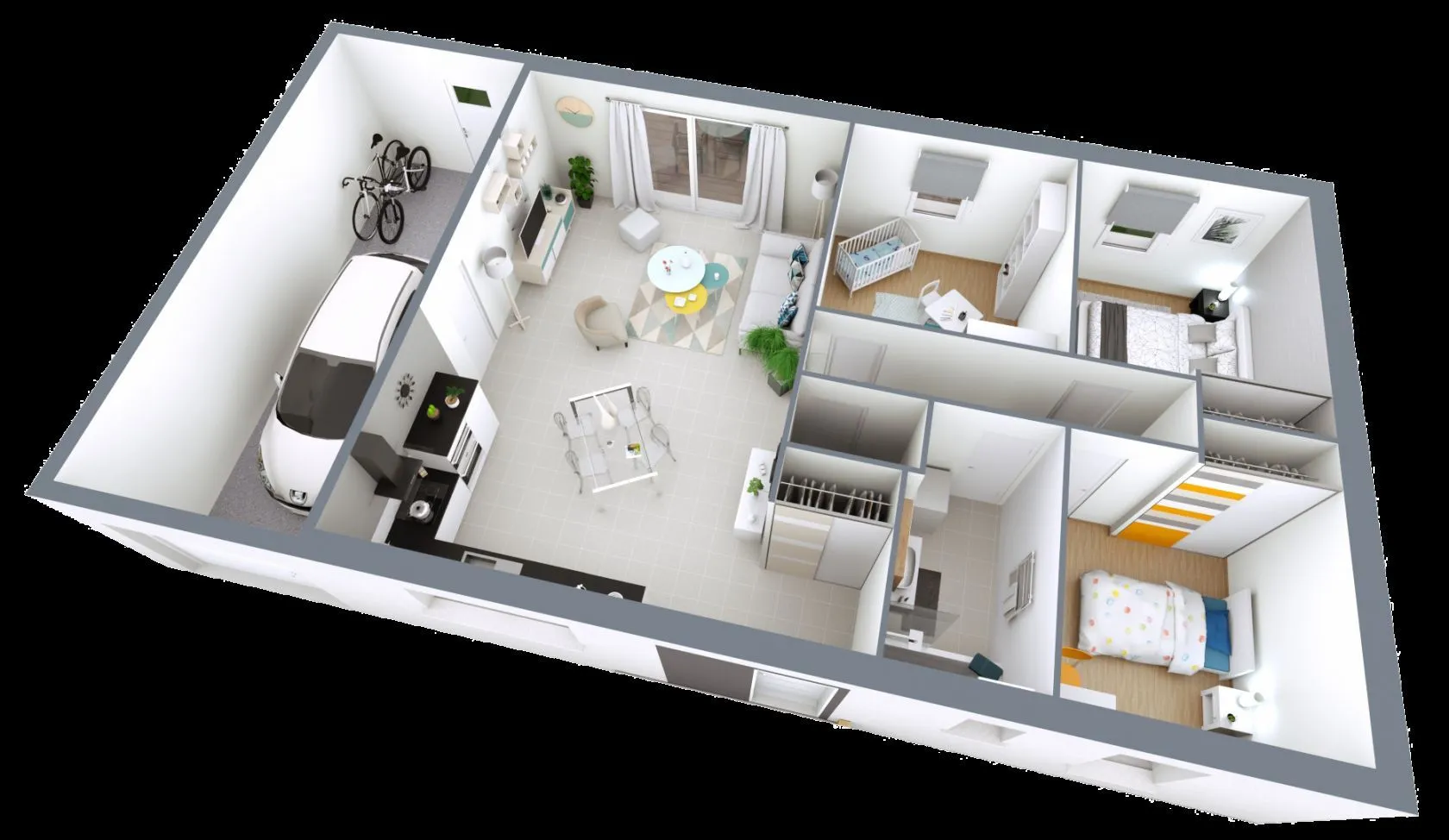 Maison neuve 78 m² à Azay-le-Rideau (37190)