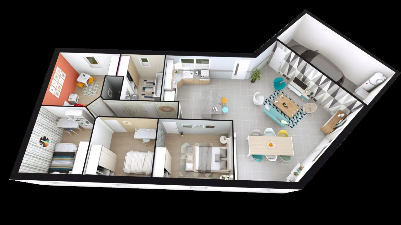 Maison neuve 107 m² à Azay-le-Rideau (37190)