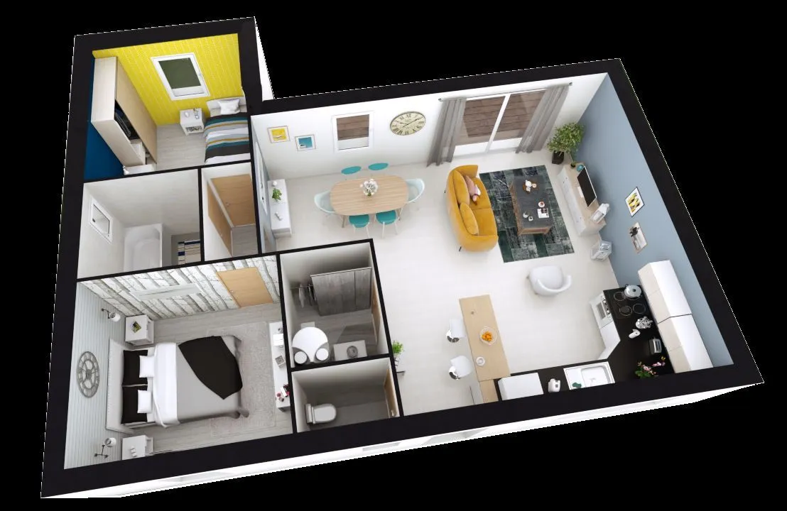Maison neuve 64 m² à Notre-Dame-d'Oé (37390)