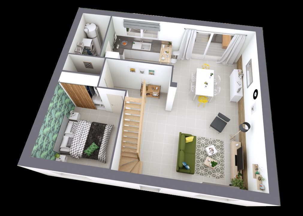 Maison neuve 102 m² à Saint-Laurent-en-Gâtines (37380)