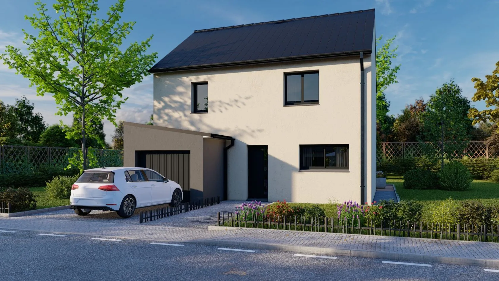 Maison neuve 107 m² à Saint-Antoine-du-Rocher (37360)