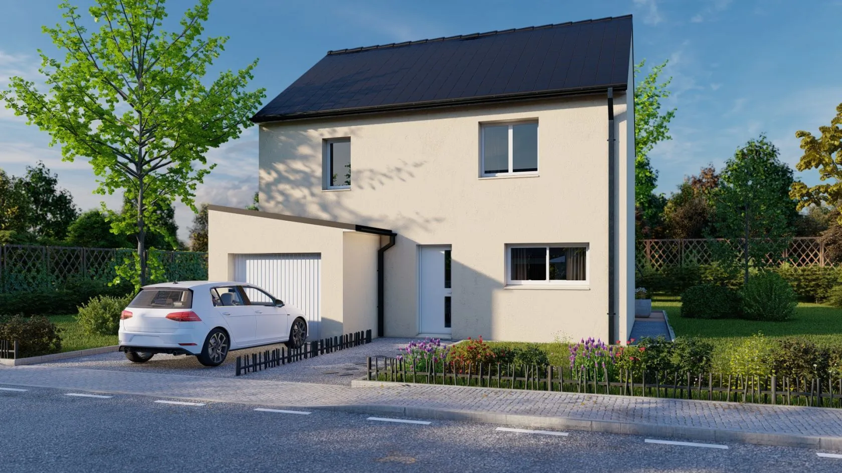 Maison neuve 107 m² à Saint-Antoine-du-Rocher (37360)
