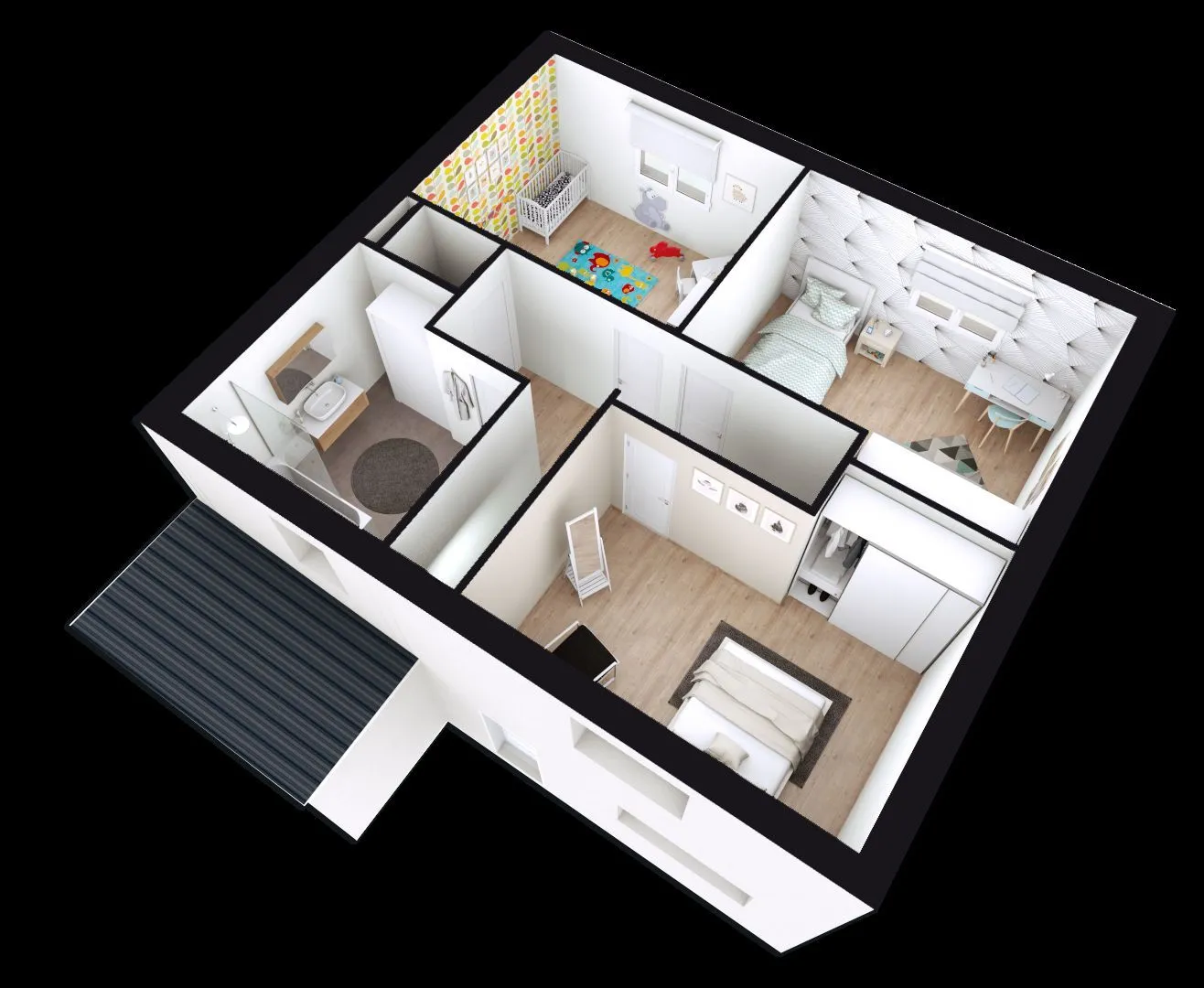 Maison neuve 107 m² à Saint-Antoine-du-Rocher (37360)
