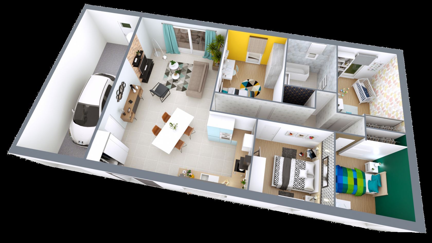 Maison neuve 99 m² à Manthelan (37240)