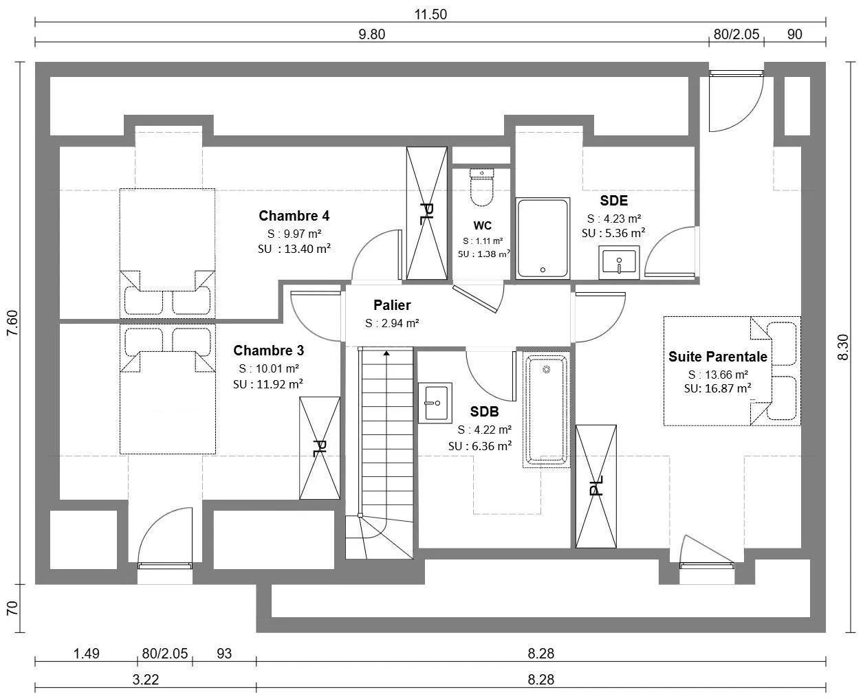 Maison neuve 100 m² à Beauvais (60155)