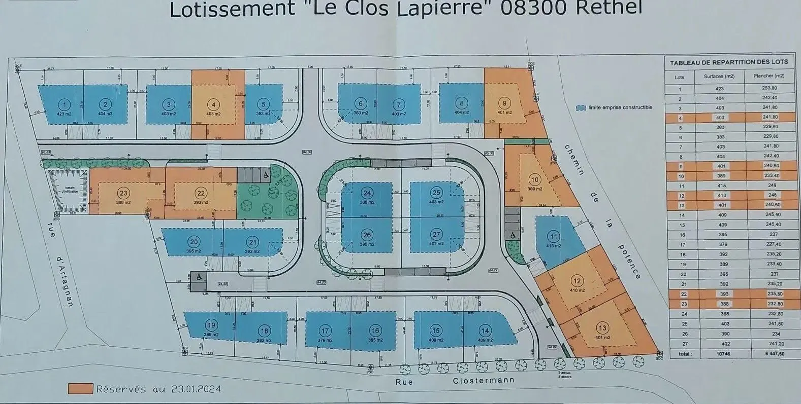 Terrain à bâtir 402 m² à Rethel (08300)