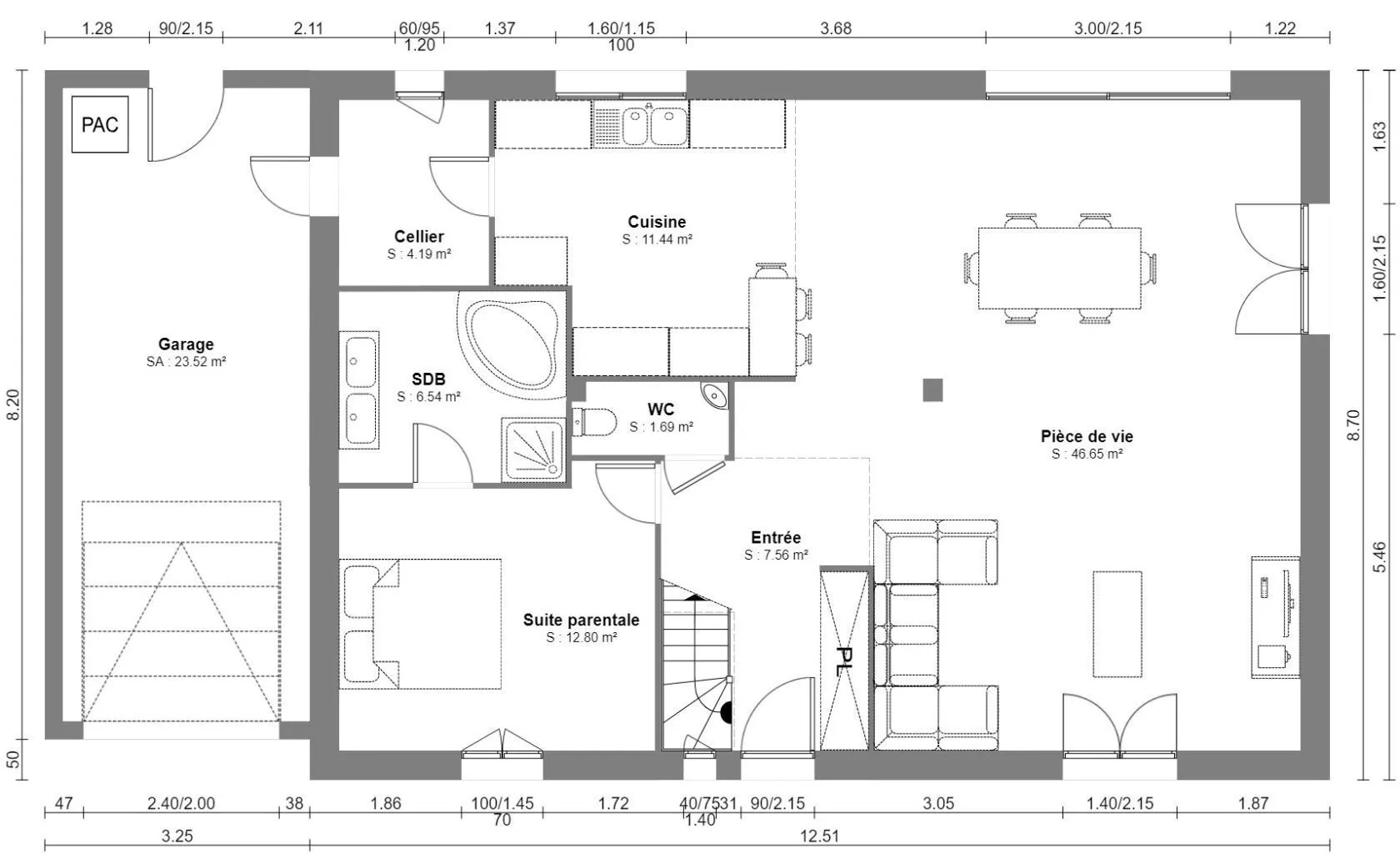 Maison neuve 152 m² à Warluis (60430)