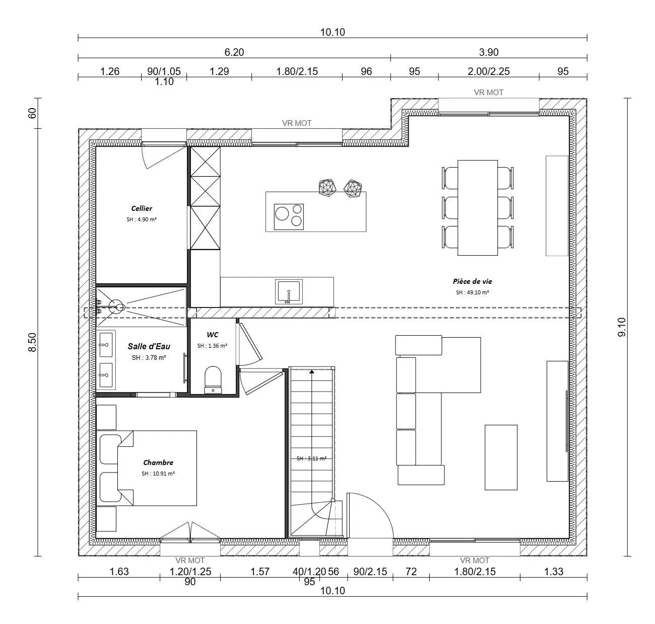 Maison neuve 120 m² à Vitry-aux-Loges (45530)