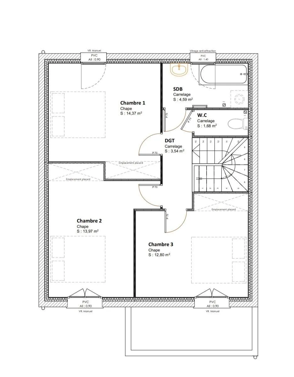 Maison neuve 89 m² à Fleury-les-Aubrais (45400)