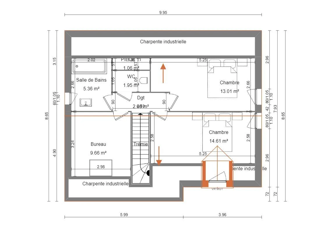 Maison neuve 106 m² à Fay-aux-Loges (45450)