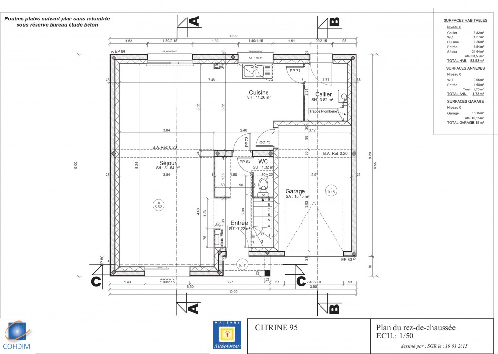 plan modele citrine maison sesame