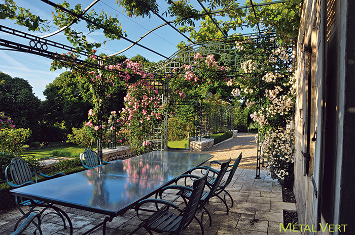 terrasse - métal vert