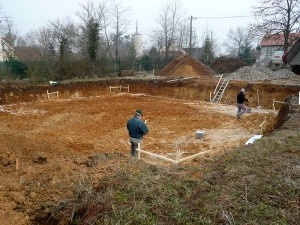 fondations d'une maison neuve